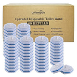 LufamlyGo Upgraded 60pcs Toilet Wand Refills fits Clorox Toilet Wand, Thickened Cleaning Layer, Won’t Fall Apart, Disposable Bathroom Cleaning Scrub