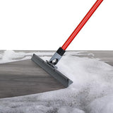 Heavy Duty Floor Squeegee for Concrete and Tile Floor - Silicone Squeegee Broom Floor Scrubber - Large Single Cast Rubber Blade Aluminum Long Handle