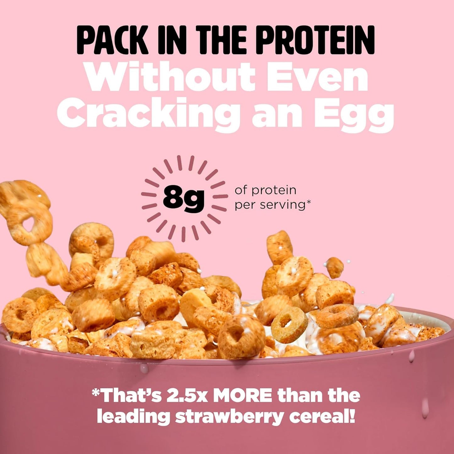 Three Wishes Grain-Free Protein Breakfast Cereal - 8g Protein and 3g Fiber - Healthy, Low-Sugar Breakfast Cereal, Gluten Free, Vegan-Friendly, Non-GMO