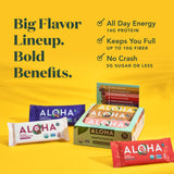 ALOHA Organic Plant Based Protein Bars - Sampler Pack 2nd Edition - 12 Bars, Vegan, Low Sugar, Gluten-Free, Paleo, Low Carb, Non-GMO, No Stevia, No