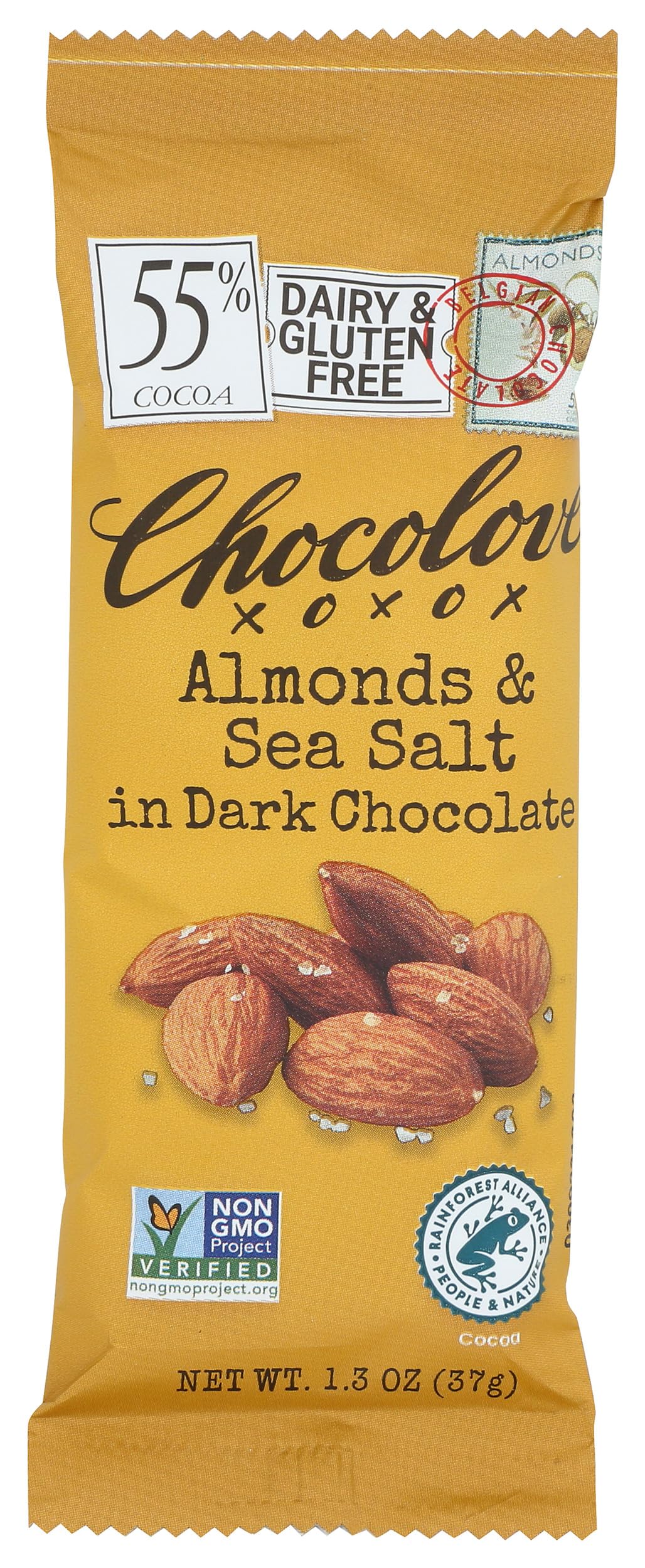 Chocolove Almonds & Sea Salt in Dark Chocolate Bar, 1.3 OZ