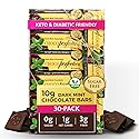 ChocoPerfection Sugar Free Dark Mint Chocolate Bars - Individually Wrapped Mini Bars European Style Dark Chocolate, Refreshing Mint Flavor Keto