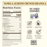 Laura's Gourmet Granola Vanilla Almond Crunch, 2 lb, Gluten-Free Oats, Vegetarian, Dairy & Soy Free Snack, Organic Honey, Almonds & Vanilla, Artisan