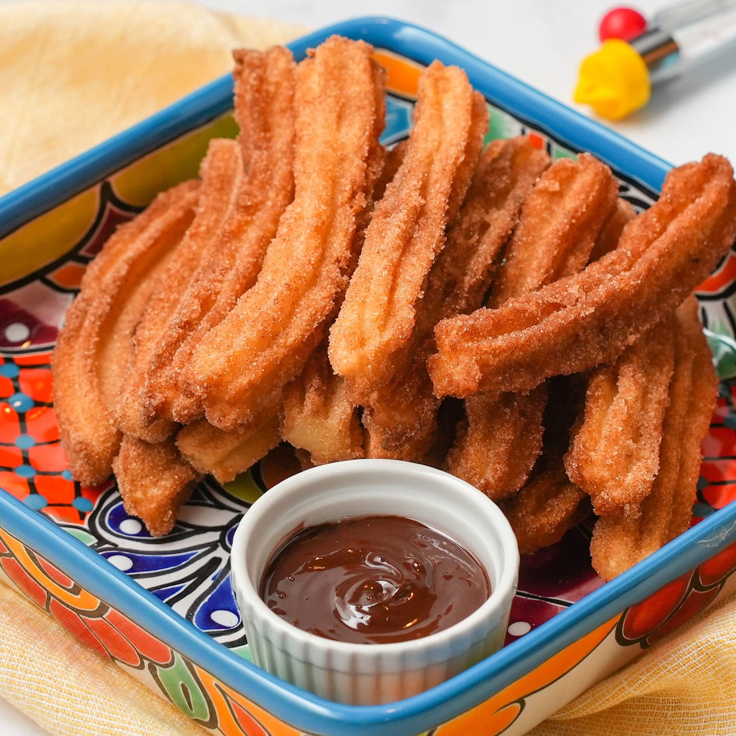 Global Grub DIY Churro Kit - Homemade Churro Kit Includes Churro Mix, Cinnamon Sugar, Chocolate Dipping Mix, Churro Piping Set, Cooking Instructions
