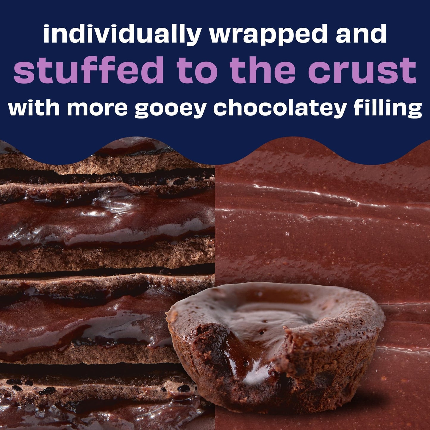 Pop-Tarts Super Stuffed Molten Lava Cake Toaster Pastries, 50% More Filling, Snacks, Dessert (5 Ct)