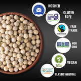 5Senses Malabar Whole White Pepper | Pimienta Blanca | Lullaby Whispers | 100% Natural, Non-GMO, Fairtrade Whole Spices, Gourmet Spice, Kosher
