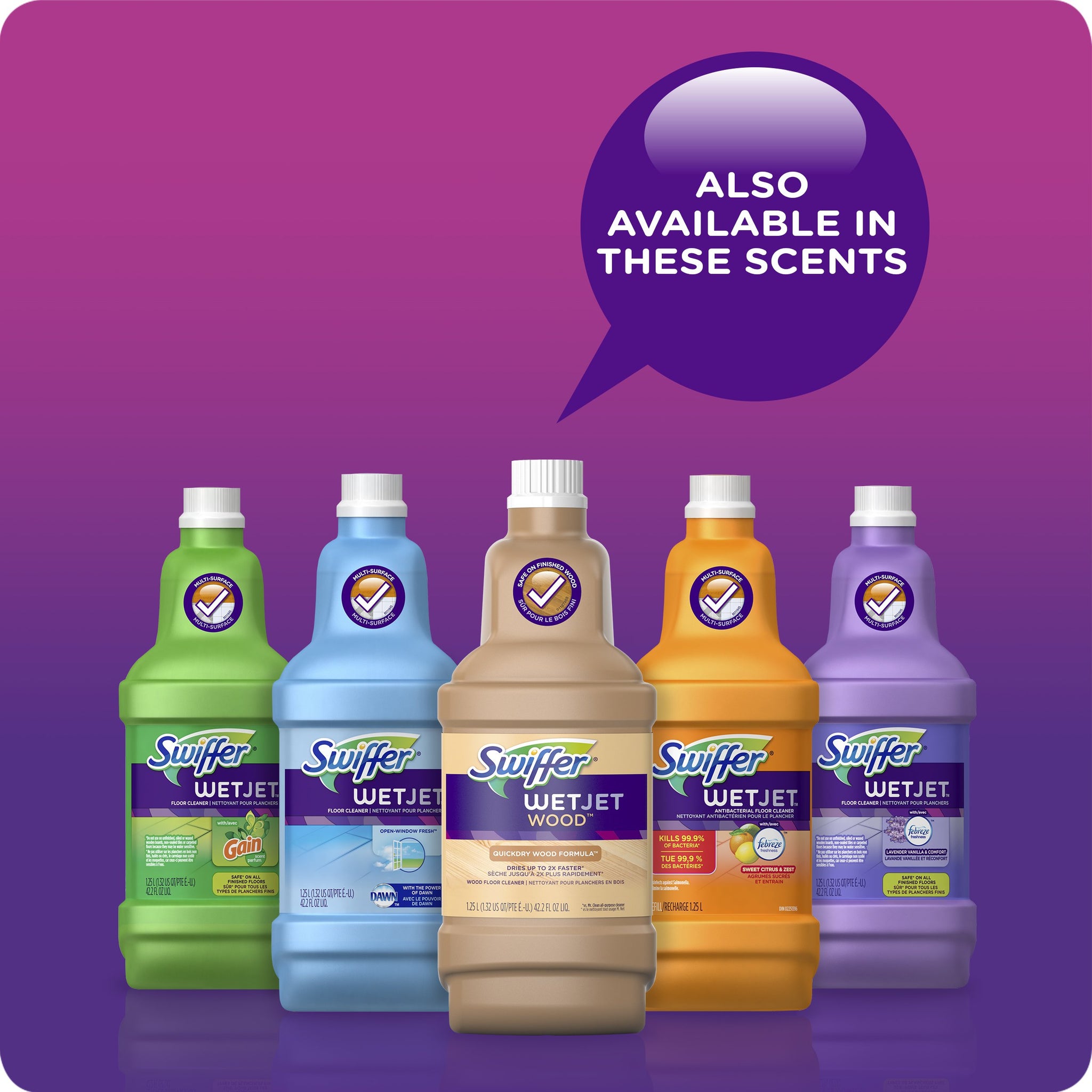 Swiffer WetJet Multi-purpose Floor Cleaner Solution Refill Open Window Fresh Scent 1.25L
