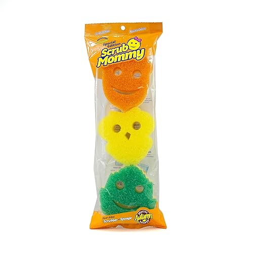 Scrub Daddy Scrub Mommy Special Edition Fall - Scratch-Free Multipurpose Dish Sponge - BPA Free & Made with Polymer Foam - Stain & Odor Resistant