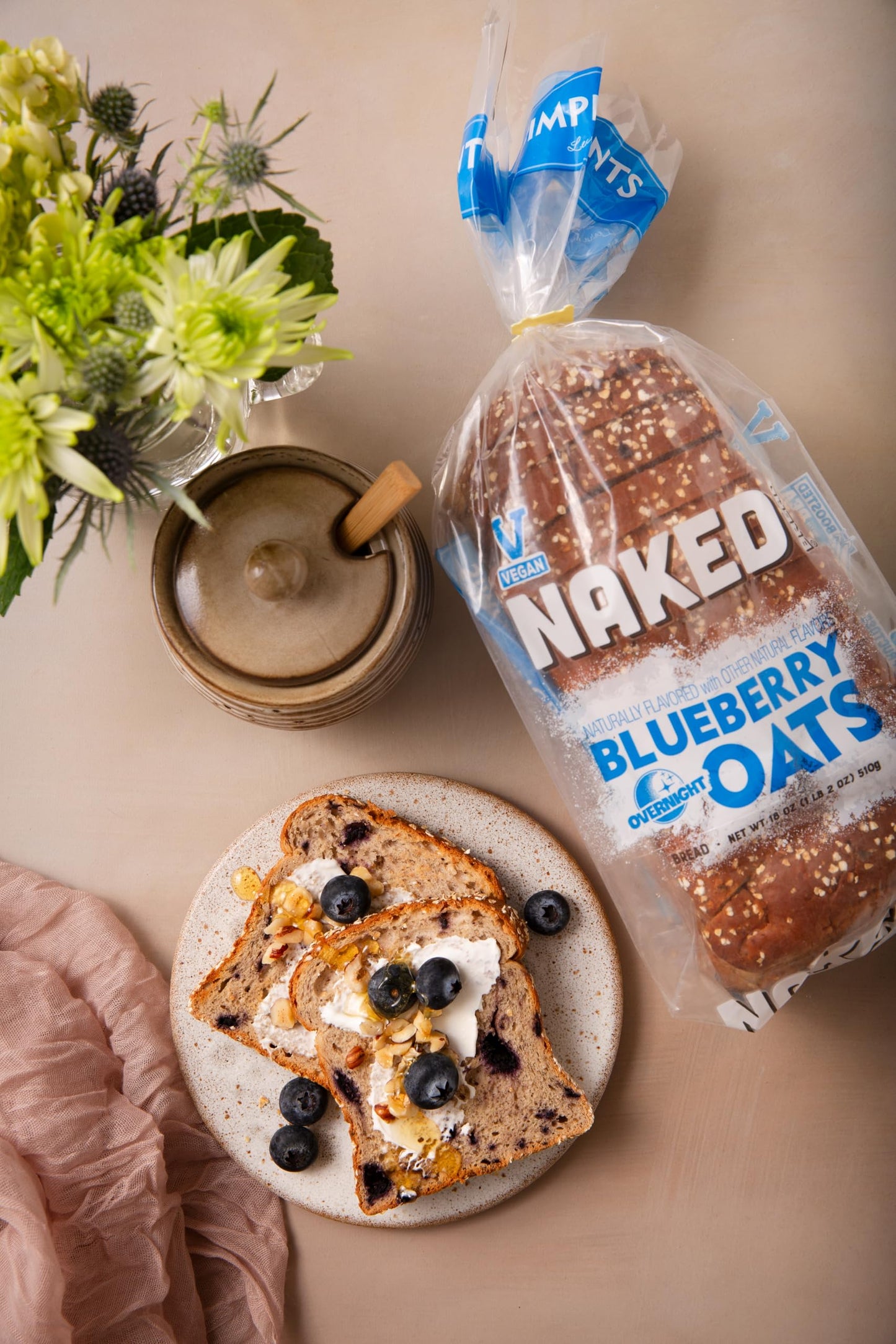 Naked Overnight Oats Blueberry Bread