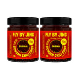 FLYBYJING Original Sichuan Chili Crisp: Premium Chili Oil w/Crunchy Garlic and Shallots - Spicy, Savory, Vegan, Sugar Free Hot Sauce - Good on