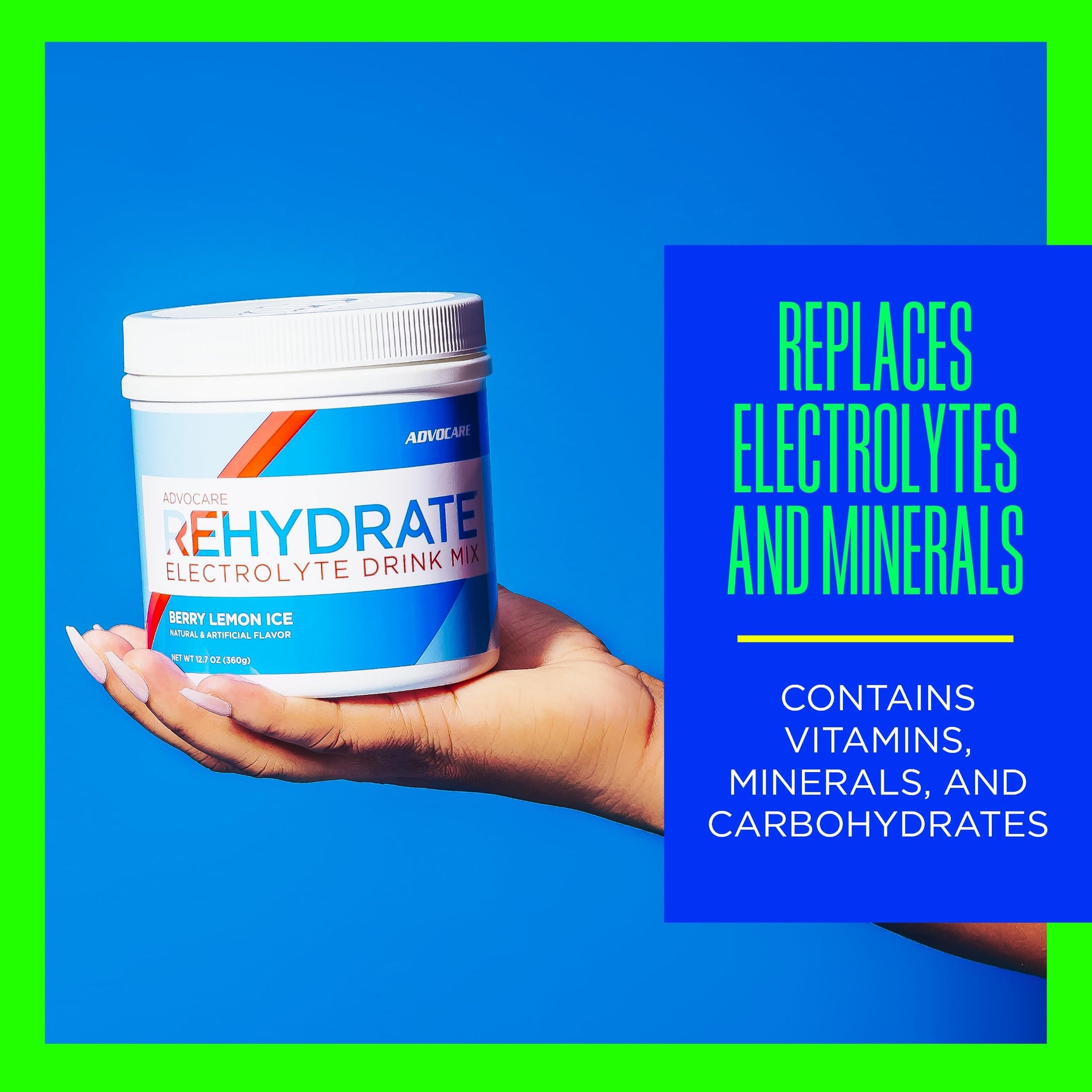 AdvoCare Rehydrate - Electrolyte Drink Mix - Includes Magnesium, Sodium, Potassium & Calcium - Antioxidant & Amino Acid Fortified - Supports Hydration