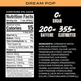 PRIME Energy DREAMPOP, Sugar Free Energy Drink, 200mg Caffeine and 355mg of Electrolytes for Hydration, Low Calorie, Vegan, Gluten Free, 16 Fluid
