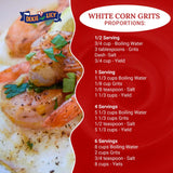 Dixie Lily White Corn Grits - Enriched With Iron, Niacin, Thiamine, Riboflavin - Classic Southern Taste - Certified Non-GMO - 2-Pack, 20oz