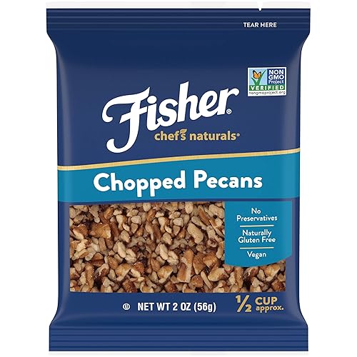 FISHER Chef's Naturals Chopped Pecans, 2 oz, Naturally Gluten Free, No Preservatives, Non-GMO