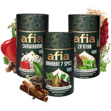 Afia Mediterranean Spice Blends Gift Set | Za’atar, Baharat & Shawarma Spice | Mediterranean for Steak, Chicken and Vegetable Seasoning, BBQ Rub (Pack