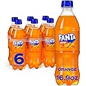 Fanta Orange Soda Soft Drink Bottles, 16.9 fl oz, 6 Pack