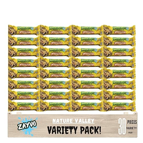 ?@tures- Valley-Protein Chewy Bars - Peanut Butter & Dark Chocolate, 30 Bars,High Protein, Low Sugar, Snack Bars, Energy Boost, 30 ct