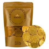 Gold Chocolate Coins 1lb, Approx 80 Pieces, of Premium Milk Chocolate Gold Coins, Ideal Coin Candy for Gift Baskets, and Holiday Celebrations
