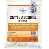 Cetyl Alcohol NF Grade (8 oz) 100% Pure Extracted from Coconut & Palm Oils. Premium Granules Cetyl Alcohol for Lotion Making, Creams, Scrubs