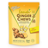 Prince Of Peace Ginger Chews With Lemon, 4 oz. - Candied Ginger - Lemon Candy - Lemon Ginger Chews - Natural Candy - Ginger Candy for Nausea