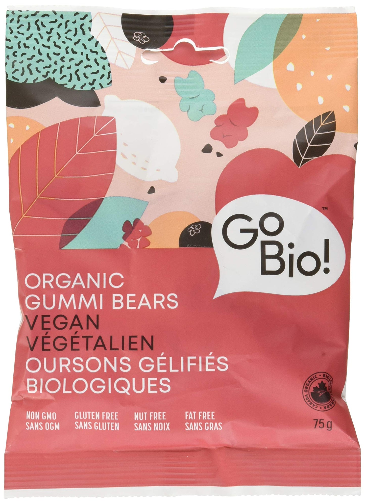 Go Bio Organic Sour Fruit Gummies, 50 GR