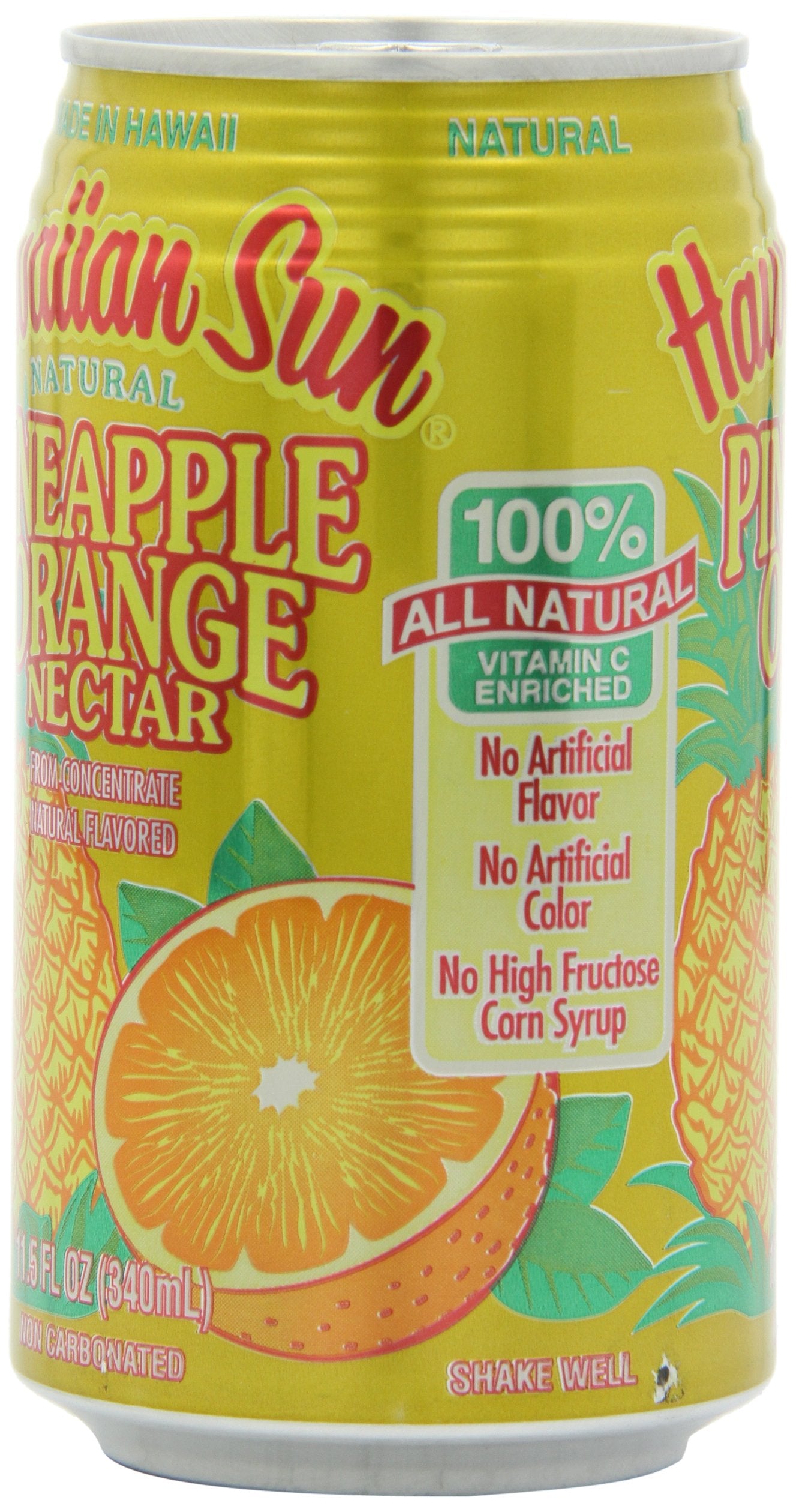 Hawaiian Sun Nectar, Pineapple-Orange, 11.5 Fl Oz (Pack of 24)