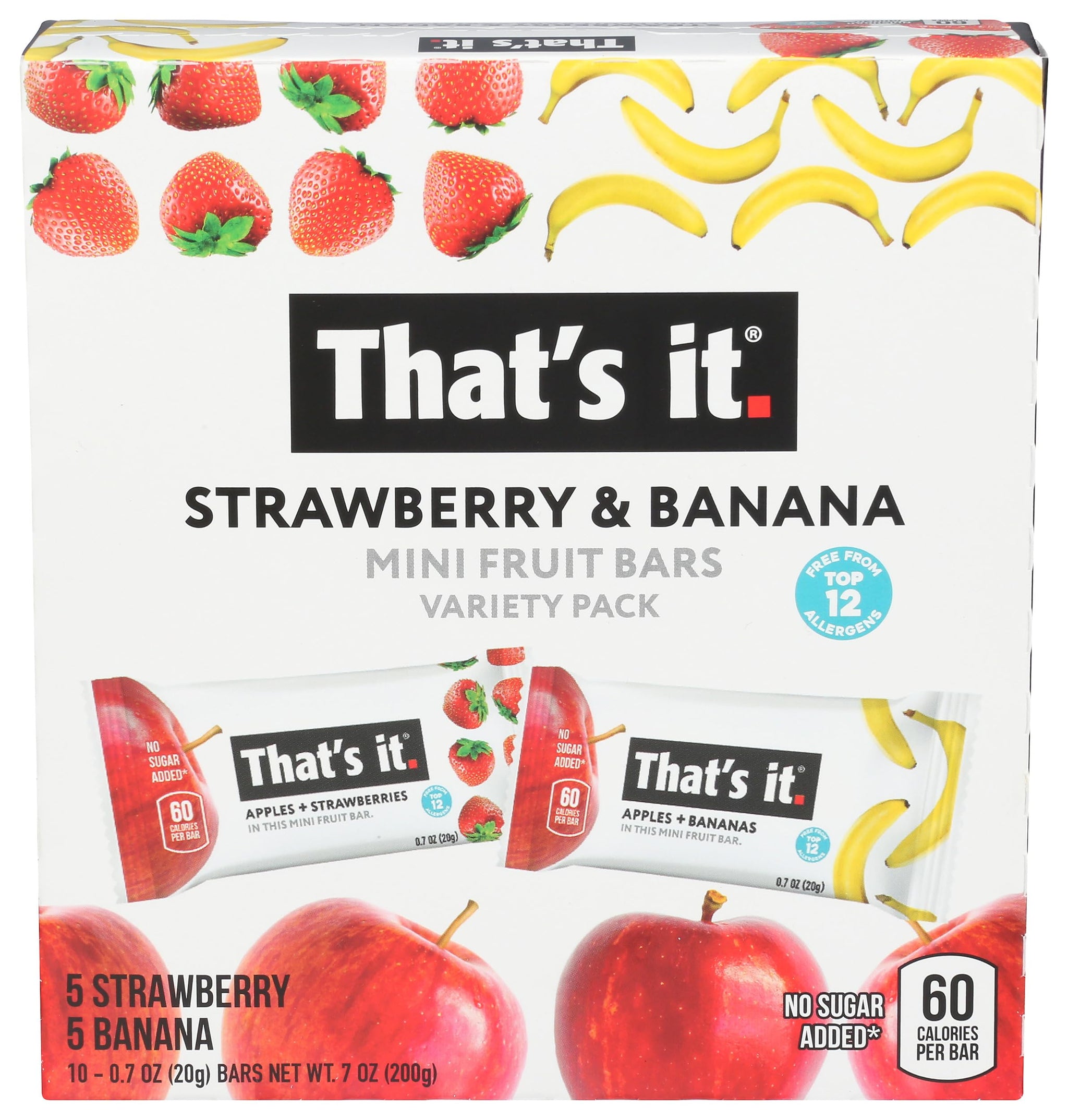 Thats it Strawberry & Banana Mini Fruit Bars, 7 OZ