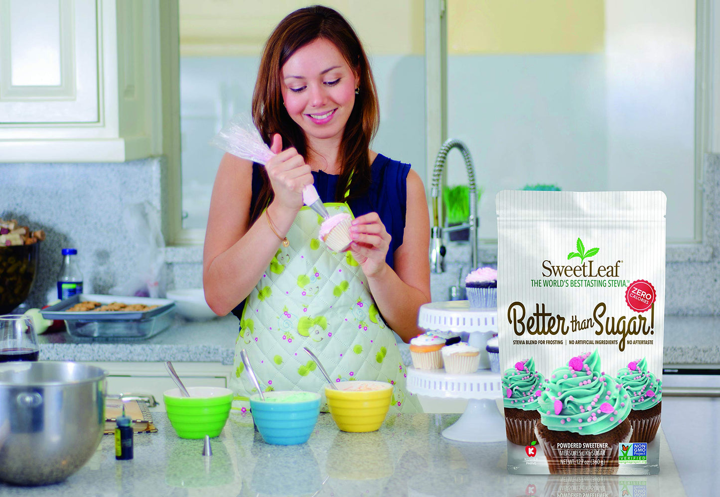 SweetLeaf Better Than Sugar Sweetener - Sugar Substitute with Stevia & Erythritol, Use for Frosting, Baking, or Coffee, Natural Powdered Sugar Alternative, Keto Friendly, Zero Calorie - 12.7 Oz