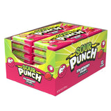 Sour Punch Straws, Sweet & Sour Strawberry Fruit Flavor, Chewy Candy, 4.5oz Tray (12 Pack)