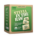 Stevia In The Raw Organic Stevia Sweetener Packets, 300 Ct, Zero Calorie Stevia Sugar Substitute Packets, No Erythritol or Artificial Flavors, USDA Organic, Non-GMO Project Verified, Vegan