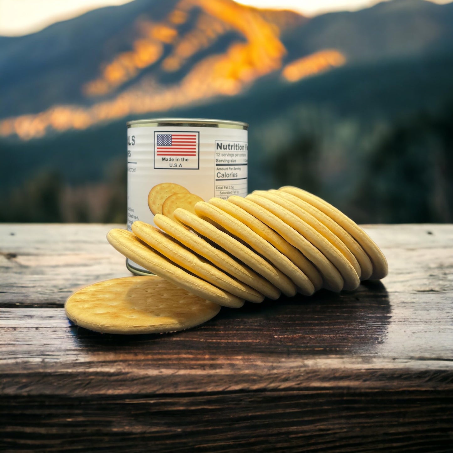 Future Essentials Pilot Bread Survival Crackers - Emergency Food Supply - 30-Year Shelf Life - Ready to Eat Hardtack Biscuits - #2.5 Can, Made in USA
