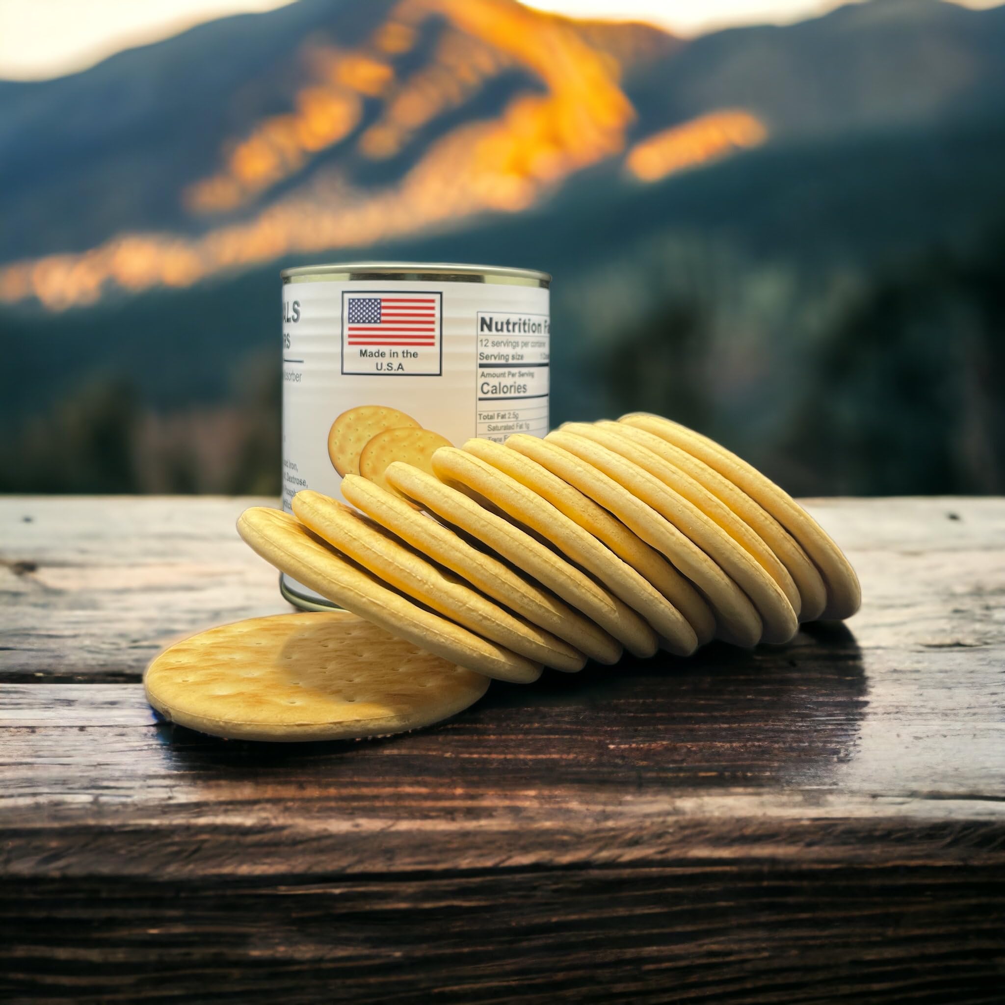 Future Essentials Pilot Bread Survival Crackers - Emergency Food Supply - 30-Year Shelf Life - Ready to Eat Hardtack Biscuits - #2.5 Can, Made in USA