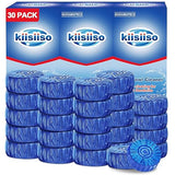 KIISIISO Automatic Toilet Bowl Cleaner Tablets Blue 30 Pack, Drop-In Tank Cleaner for Bathroom, Prevent Stains & Deodorize, Septic Safe, Long-Lasting