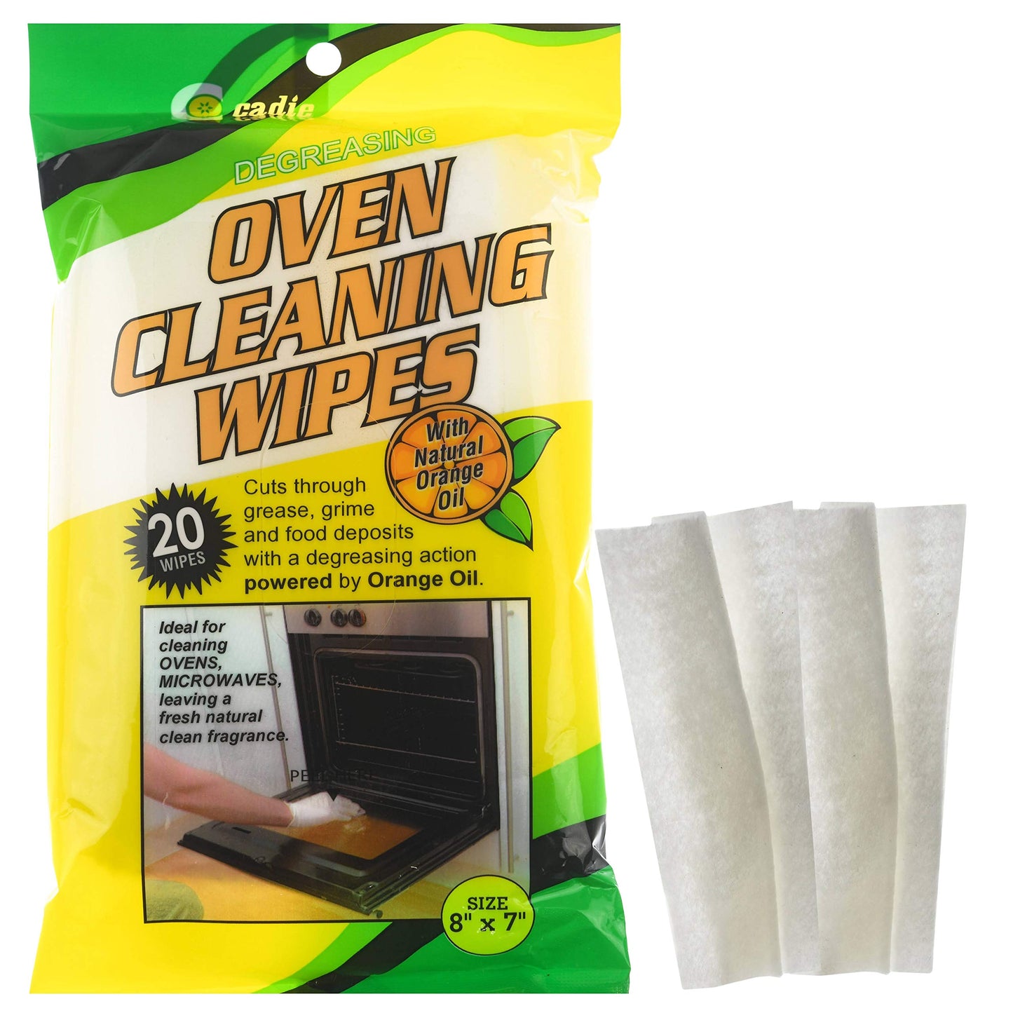 Cadie Degreasing Oven Cleaning Wipes 20 Wipes