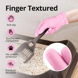 SwiftGrip Pink Nitrile Gloves, 3-mil, Industrial Gloves Disposable Latex Free, for Cleaning & Esthetician, Rubber Powder-Free, 100-ct Box (Medium)
