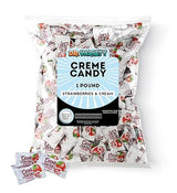 Creme Savers Strawberry & Creme Hard Candy Bulk (1 lb) - Individually Wrapped Pink Candy, Classic Strawberries and Creme Treats for Parties, Candy