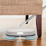 Impecca Electric Mop, Cordless Spinning Mop with Dual Motor with LED Headlights, 3-Set of Spin mops Water Tank for Multi-Surface, Self-Propelled