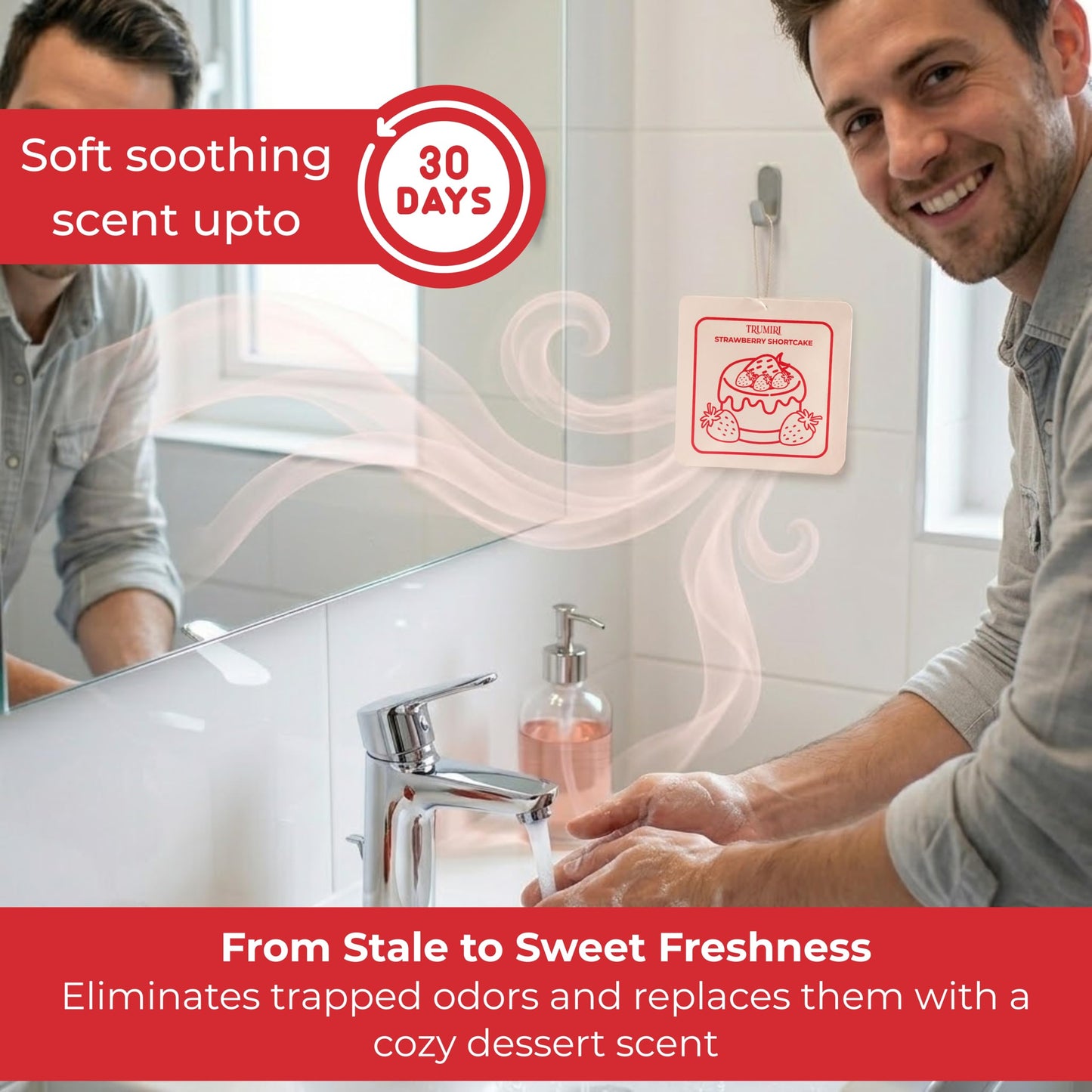Strawberry Shortcake - Room Deodorizer Gel Odor Eliminator For Home - Pack Of 3 Bathroom Air Freshener Odor Absorber Closet Deodorizer - Non Plug In
