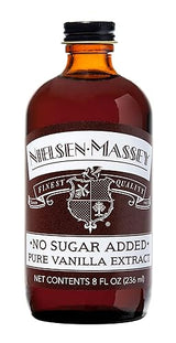 Nielsen-Massey No Sugar Added Pure Vanilla Extract for Baking and Cooking, 8 Ounce Bottle