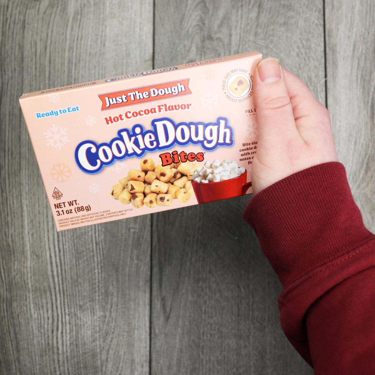 Hot Cocoa Flavored Cookie Dough Bites, Movie Theatre Boxes, Ice Cream Topper Candy, 3.1 Ounces (Pack of 3)