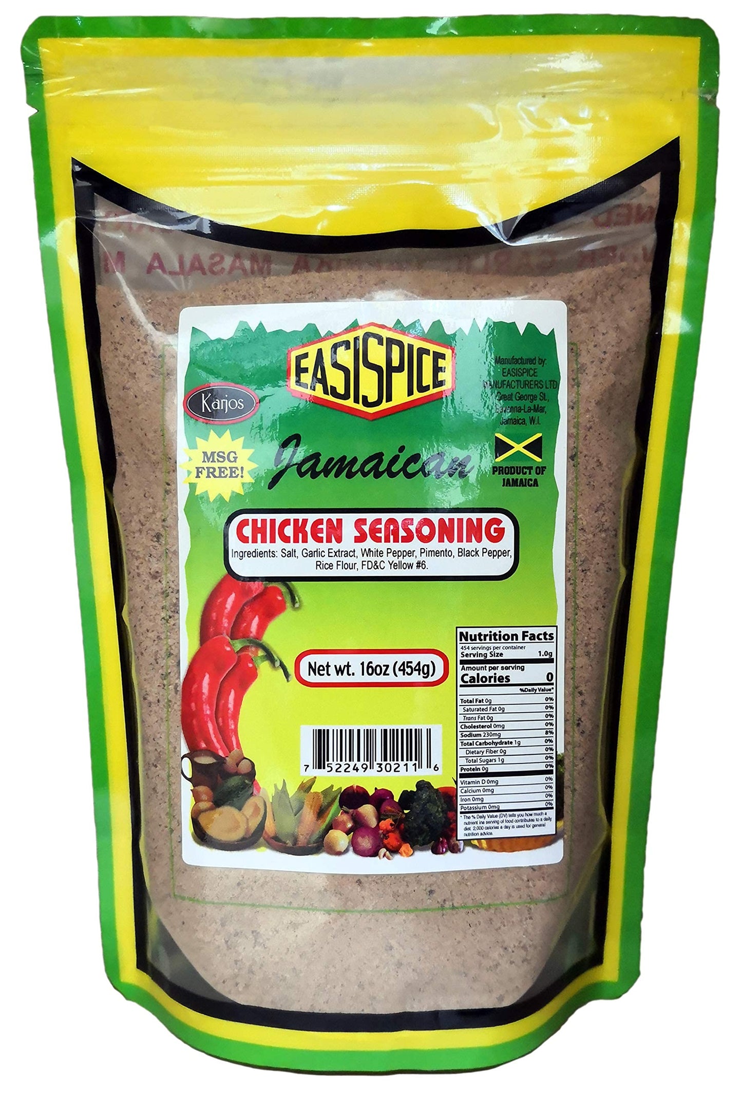 KARJOS EASISPICE CHICKEN SEASONING 16oz - 4 PACK