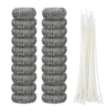 Shappy 20 Pieces Lint Traps Washing Machine Drain Hose Filter Stainless Steel Snare Laundry Mesh Washing Machine Lint Trap Catcher with 20 Pcs Pieces