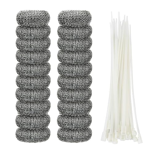 Shappy 20 Pieces Lint Traps Washing Machine Drain Hose Filter Stainless Steel Snare Laundry Mesh Washing Machine Lint Trap Catcher with 20 Pcs Pieces