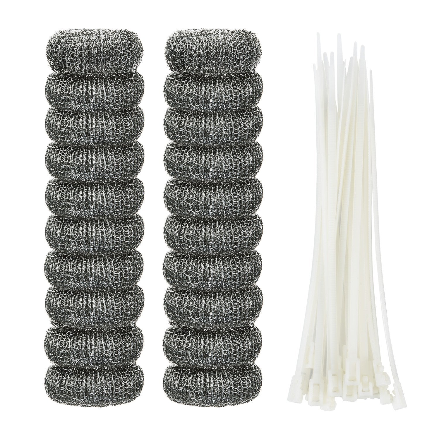 Shappy 20 Pieces Lint Traps Washing Machine Drain Hose Filter Stainless Steel Snare Laundry Mesh Washing Machine Lint Trap Catcher with 20 Pcs Pieces