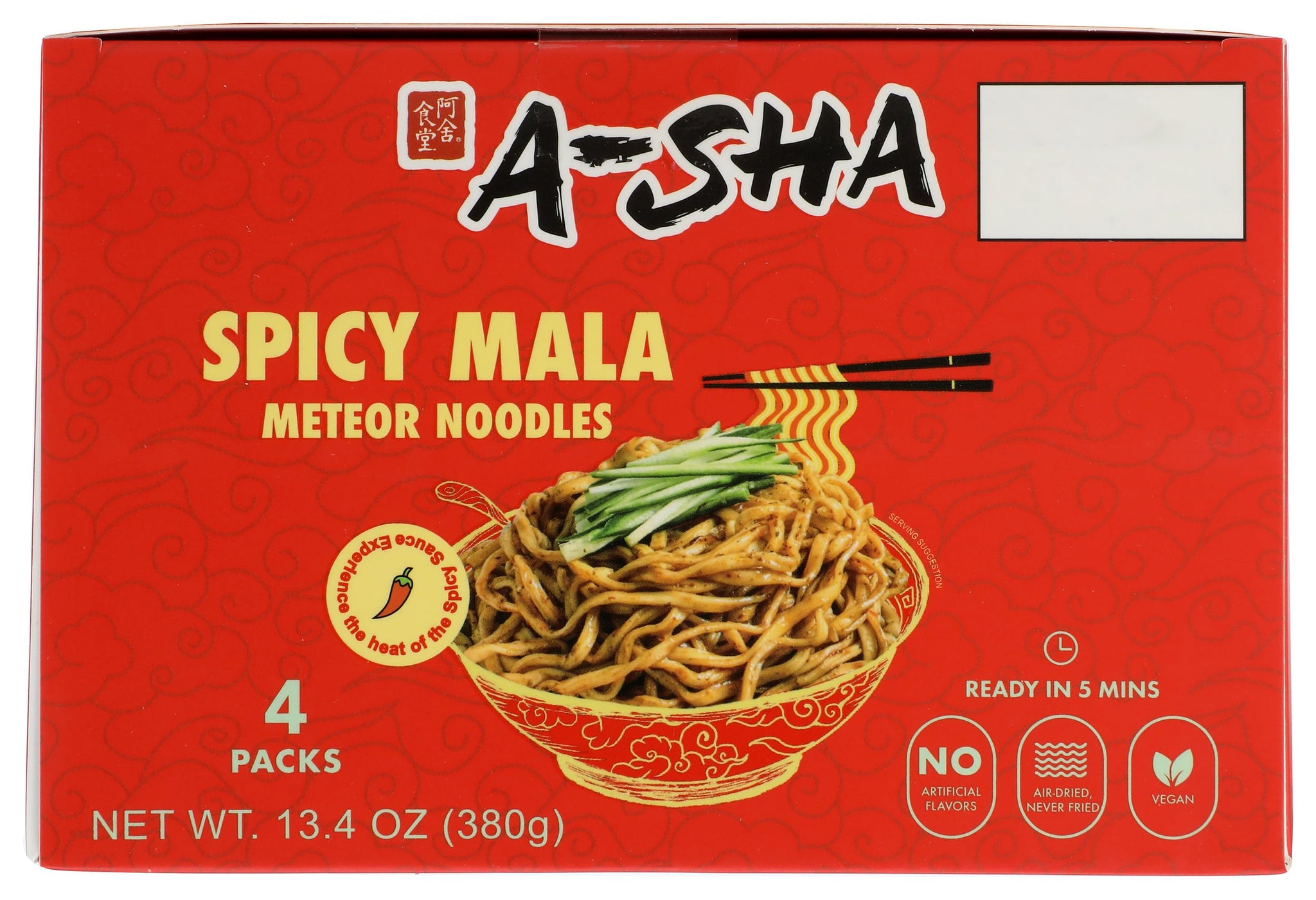 A-Sha Galaxy Noodles with Spicy Sauce 4pk, 13.4 OZ