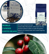 JA Coffee - Jamaica Blue Mountain Caribbean Coffee Blend, Medium Roast, Whole Beans - Premium Arabica, Bag of 454 Grams (1 Pound, 16 Ounces)