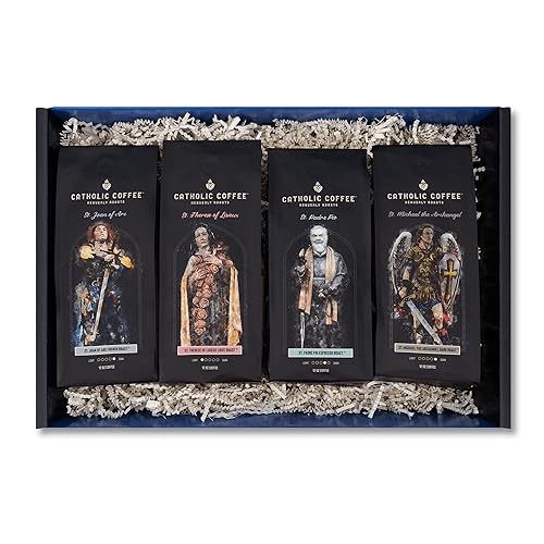 Catholic Coffee Variety Coffee Box (Whole Bean) (St. Therese, St. Joan of Arc, St. Michael, Padre Pio)