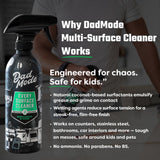 DadMode Everyday Surface Cleaner, Value Pack, 16oz Bottle + 13.5oz Refill, Cleans Home, Kitchen, Garage, Plant-Based Formula, Sandalwood & Suede