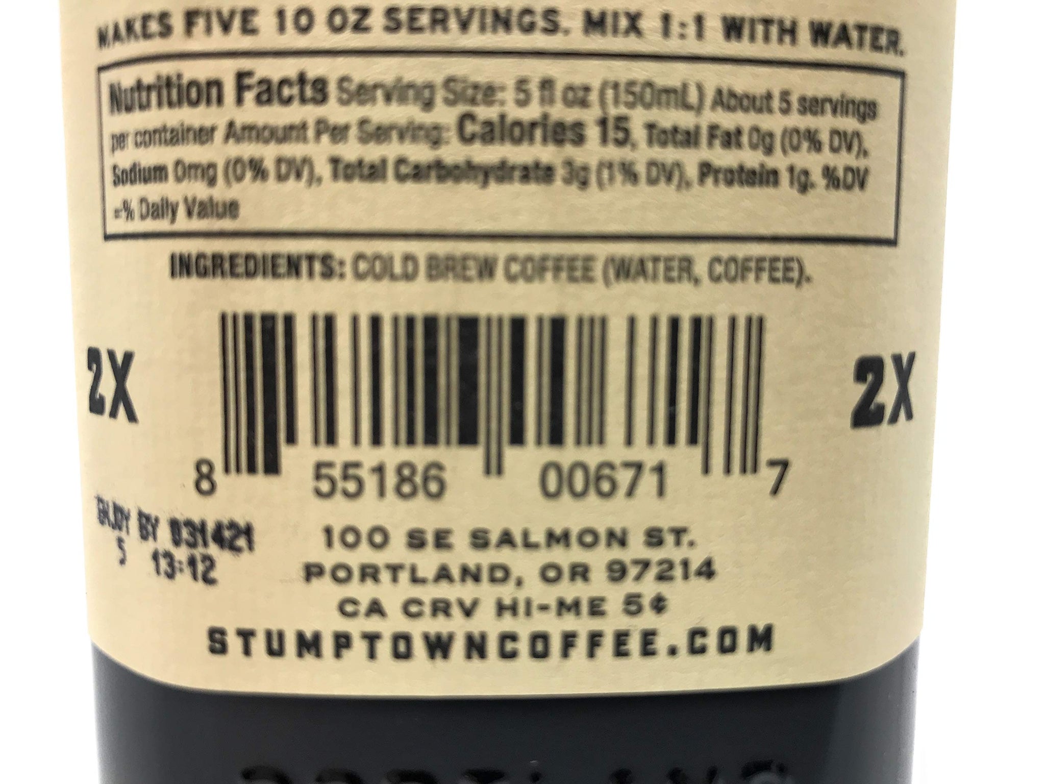 STUMPTOWN COFFEE ROASTERS Cold Brew Concentrate 2x, 25.4 FZ