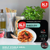 KJ Poultry Kosher Parve Ready Meals - Baked Ziti, MRE Meals Ready to Eat, Halal, (1 Pack) Prepared Entree Fully Cooked, Shelf Stable Microwave Dinner